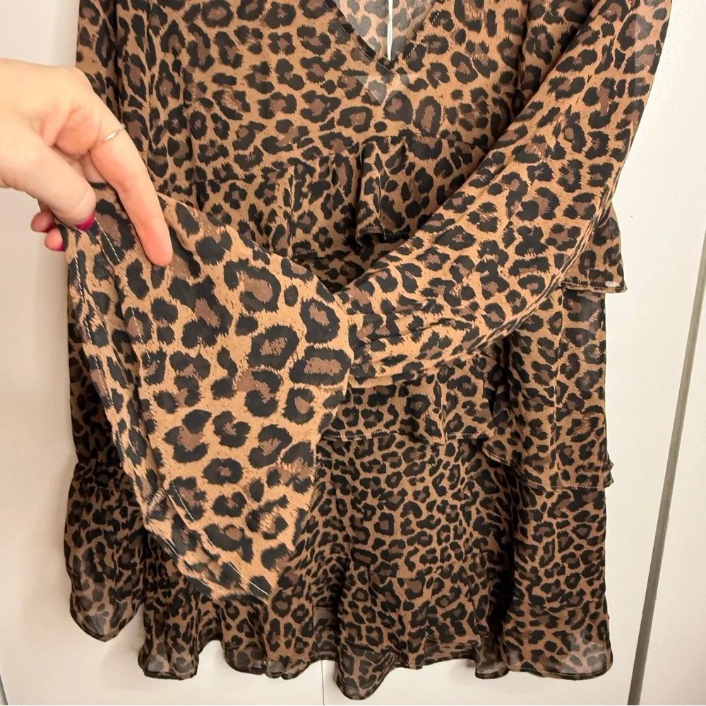 Show Me Your Mumu Fleetwood Mini Dress Cheetah Leopard XS NWT - Picture 4 of 10
